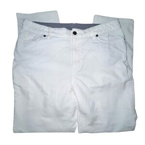 L.L. Bean Favorite Fit Corduroy Pants Size 12 Regular White Casual Classic